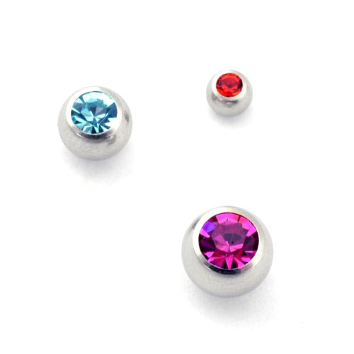 Steel Threaded Jewelled Balls (PF85*)