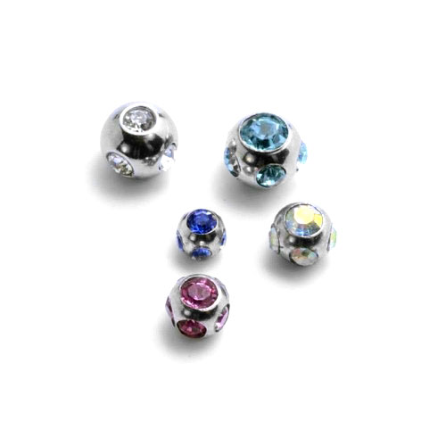 Multi Jewelled Surgical Steel Balls (PFMJ85*) 