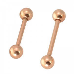 Rose Gold PVD Coated 316L Barbell (PFRG77/70)