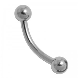 High Polish Titanium Curved Barbells (T86/87/81HP) 