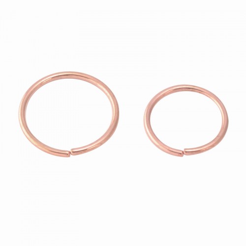 Rose Gold PVD Coated Seamless Steel Twist Rings (PFRGSR*)