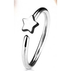 Steel Nose Ring With Fixed Star (NR273)