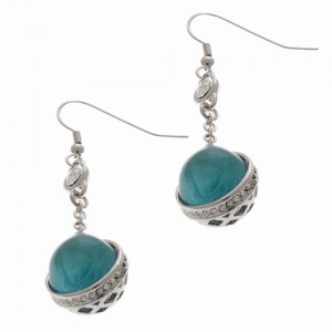 Herspirit Fashion Charmed Blue Sphere Earrings (HSE398-A)