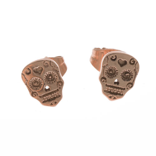 Herspirit Sugar Skull Rock Earring (HSESK-RG)