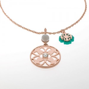 Herspirit Rose Gold Flower Necklace (HSN482-B)