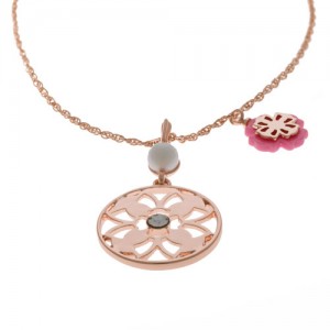 Herspirit Rose Gold Flower Necklace (HSN482-P)