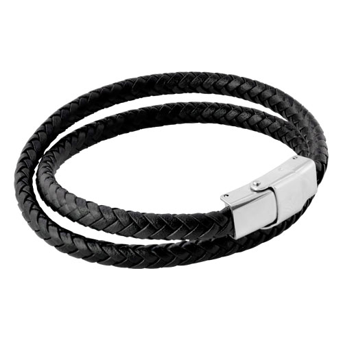 Inspirit Leather Double wrap Bracelet (ISB-N15-11)