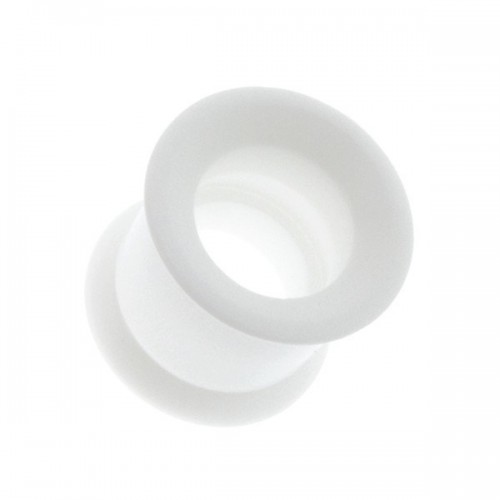 White Acrylic Flesh Tunnel (FLW)