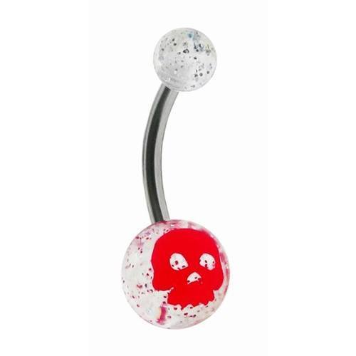 Acrylic Navel Bars (UVCSK82-RED)