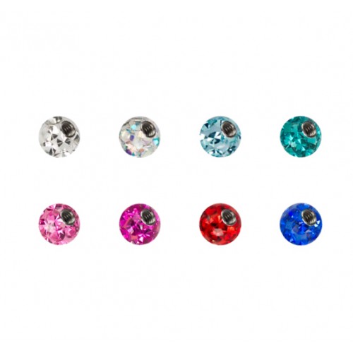 Glitzy Resin Coated Austrian Crystal Balls (GBR85*)