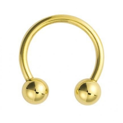 Gold PVD Coated Steel Circular Barbells (PFGCB**)