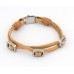 Leather & Stainless Steel Multistrap Bracelet (LSB034)