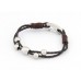 Leather & Stainless Steel Bracelet (ISB216)