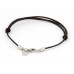 Black Leather & Stainless Steel Bracelet (LSB46)