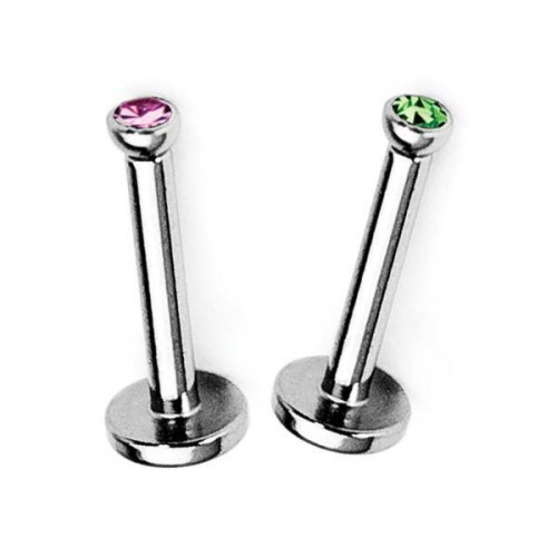 316L Internal Thread Jewelled Labret (PFITJ722-8)