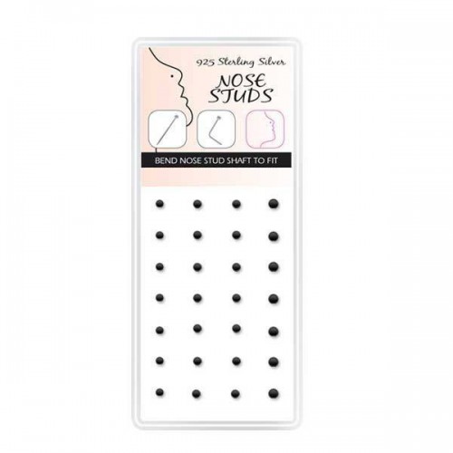 Mixed Size Black Nose Stud Display (DNBL-NSS01*)