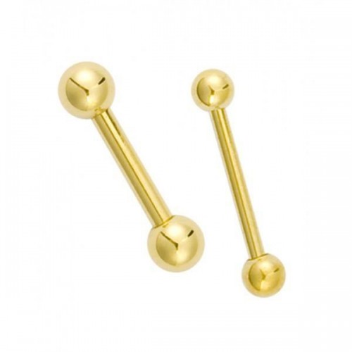 Gold PVD Coated 316L Barbell (PFG77/70)