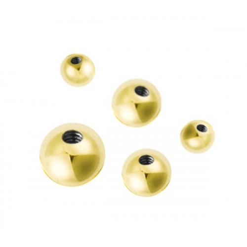 Gold PVD Coated Steel Threaded Balls (PFG84**)