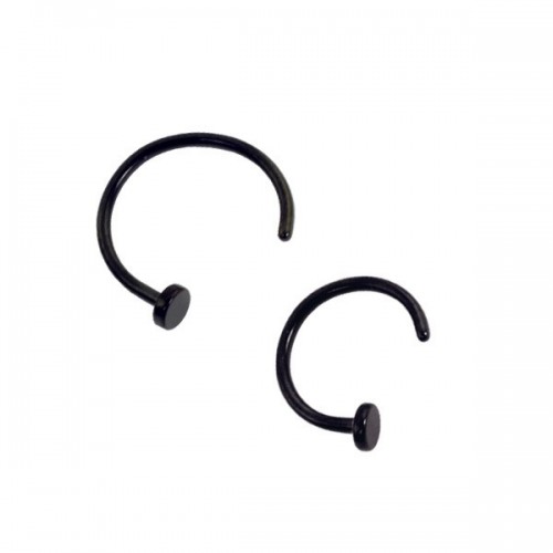 Black PVD Coated Steel Nose Rings (NRBS/NRBL)