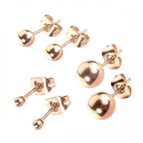  Stainless Steel Ear Studs Rose Gold (ESRG**)