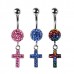 Hanging Cross Navel Bar (PFHC-**)