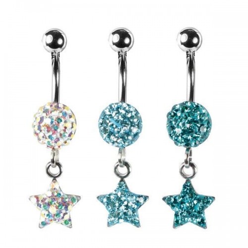 Hanging Star Navel Bar (PFHS-**)