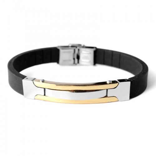 Rubber & Steel Bracelet (ISB904)
