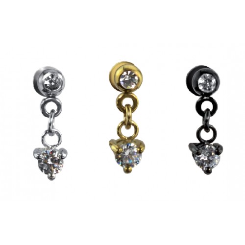 Round Jewelled Tragus Bar (PFJD722)