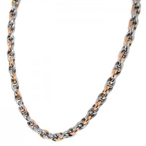 Inspirit Stainless Steel & Rose Gold Ion Plated Necklace (ISN651)